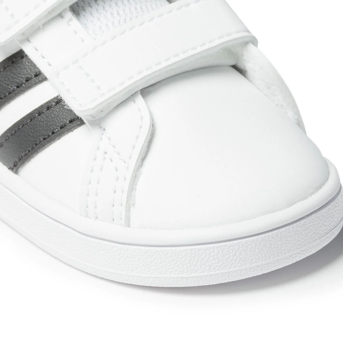Sneakers primi passi bianche con strisce a contrasto adidas Grand Court - Image 4