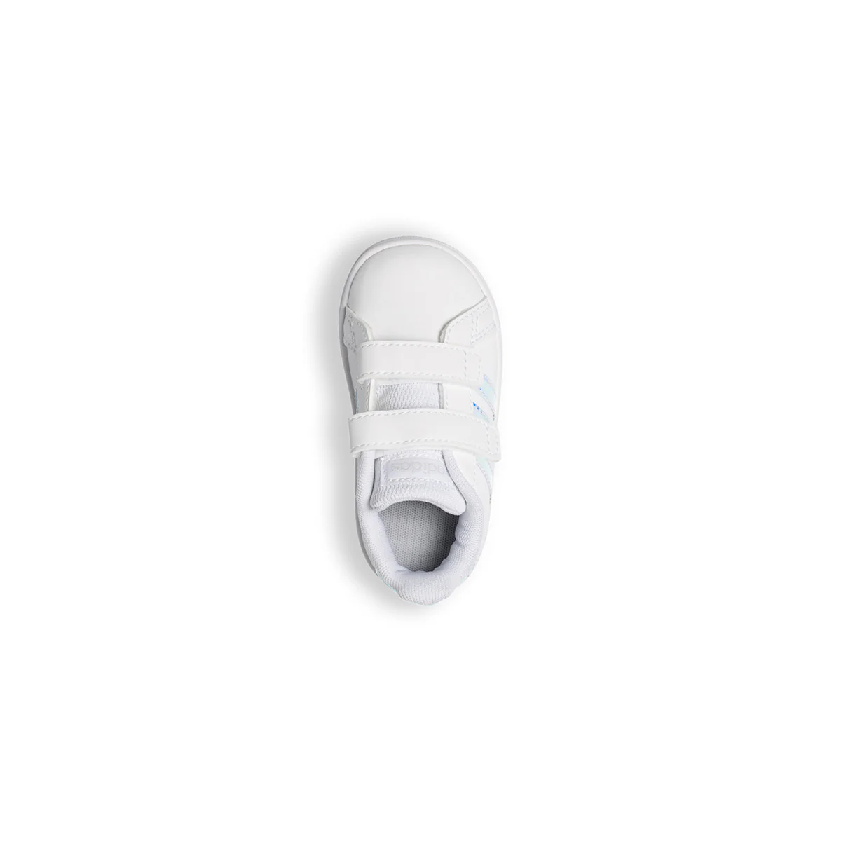 Sneakers primi passi bianche con strisce laminate adidas Grand Court - Image 8