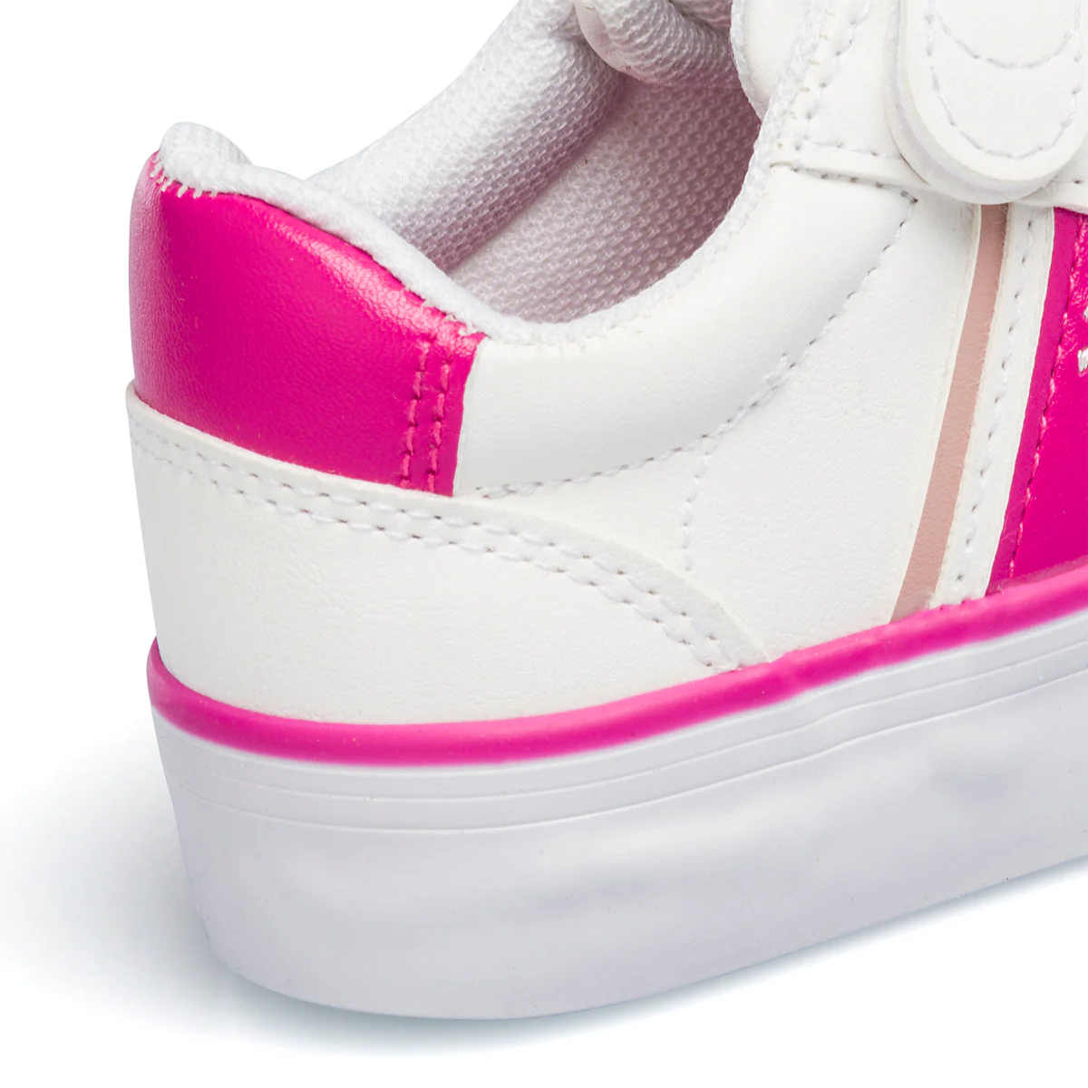 Sneakers primi passi bianche da bambina con dettagli fucsia Benetton Crispy Ltx - Image 7