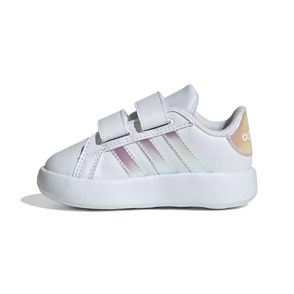 Sneakers primi passi bianche da bambina con dettagli iridescenti adidas Grand Court 2.0 CF I - Image 5