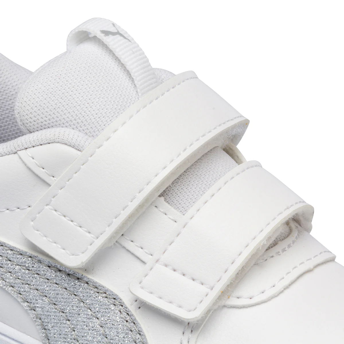 Sneakers primi passi bianche da bambina con glitter Puma Multiflex Glitz FS V Inf - Image 6