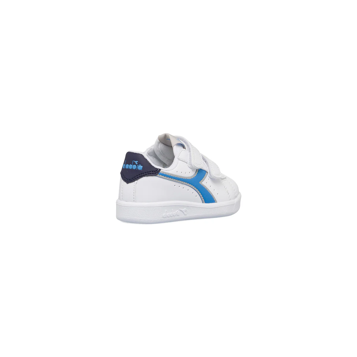 Sneakers primi passi bianche da bambina con logo blu Diadora Game P TD - Image 3