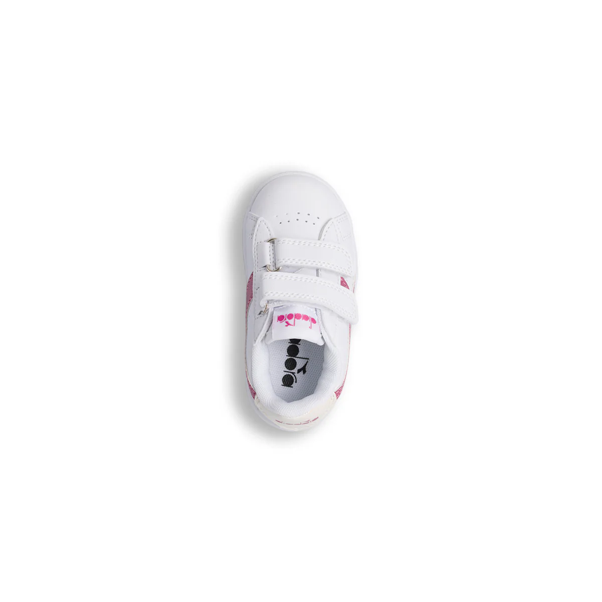 Sneakers primi passi bianche da bambina con logo rosa Diadora Game P TD - Image 7