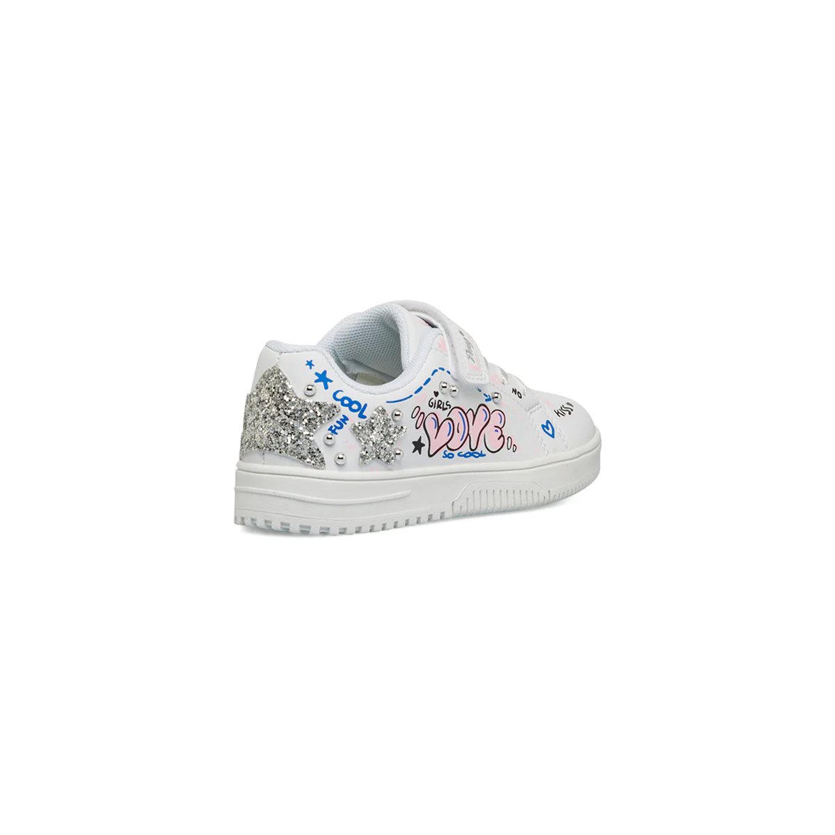Sneakers primi passi bianche da bambina con paillettes e borchiette Primigi B&G Player - Image 3