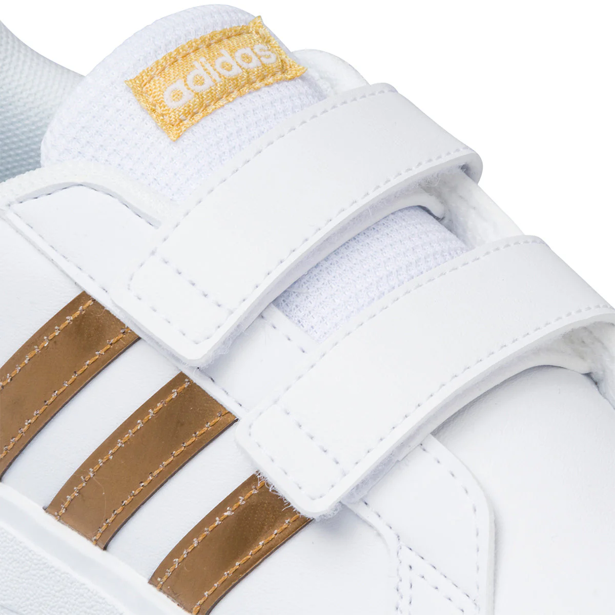 Sneakers primi passi bianche da bambina con strisce a contrasto adidas Grand Court 2.0 Cf I - Image 4