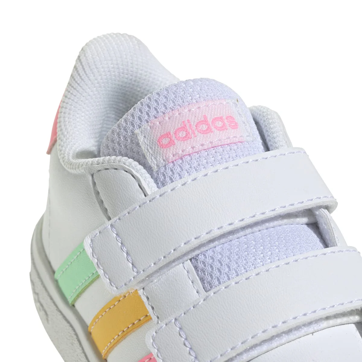 Sneakers primi passi bianche da bambina con strisce a contrasto adidas Grand Court 2.0 Cf I - Image 7