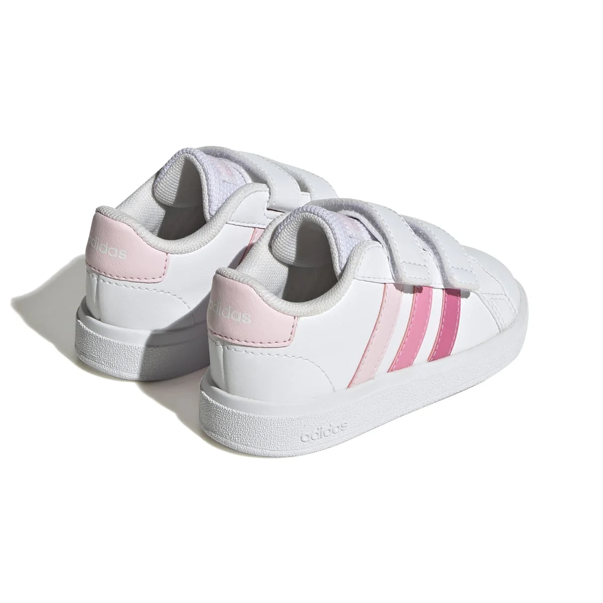 Sneakers primi passi bianche da bambina con strisce laterali rosa adidas Grand Court 2.0 CF - Image 6