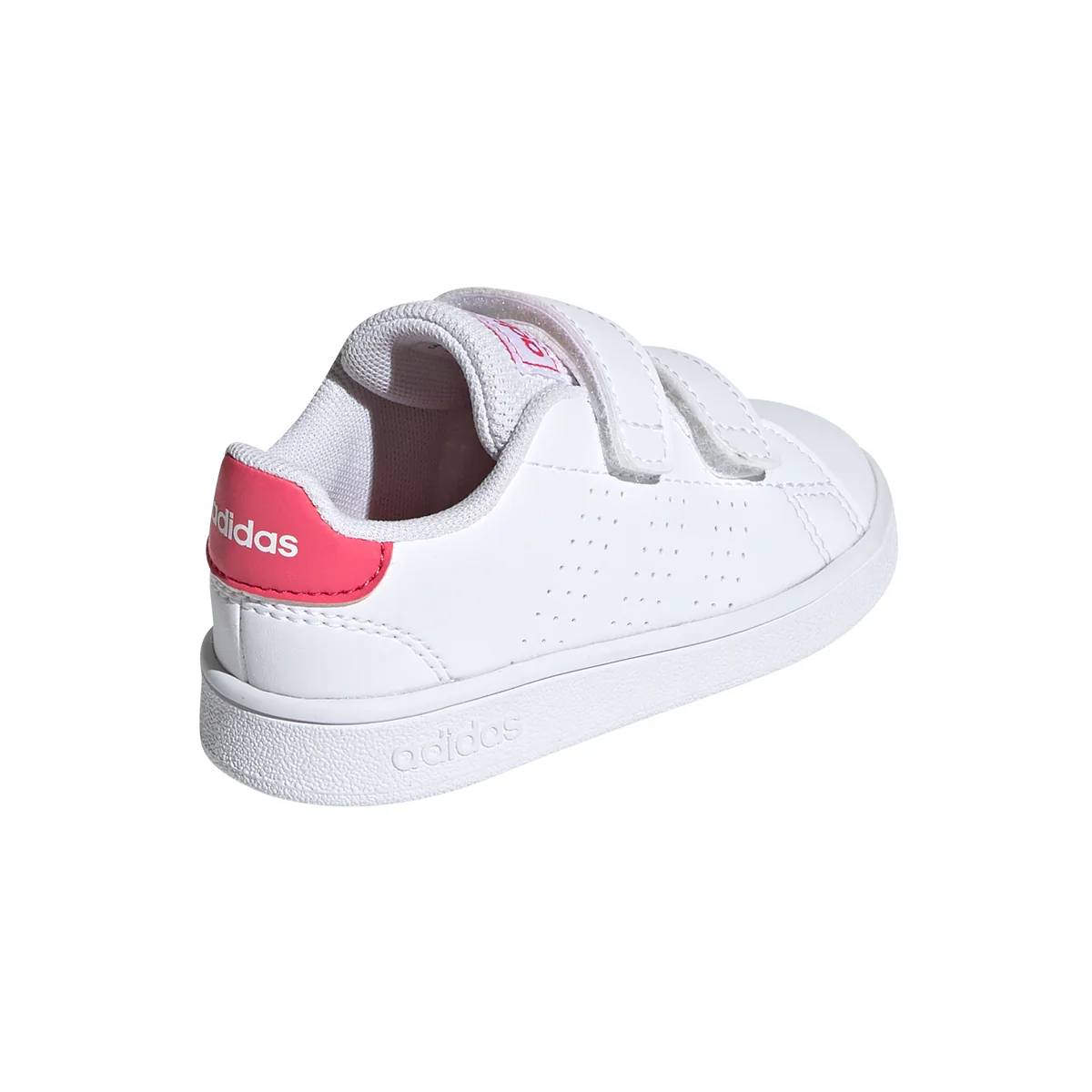 Sneakers primi passi bianche da bambina con strisce traforate adidas Advantage I - Image 4