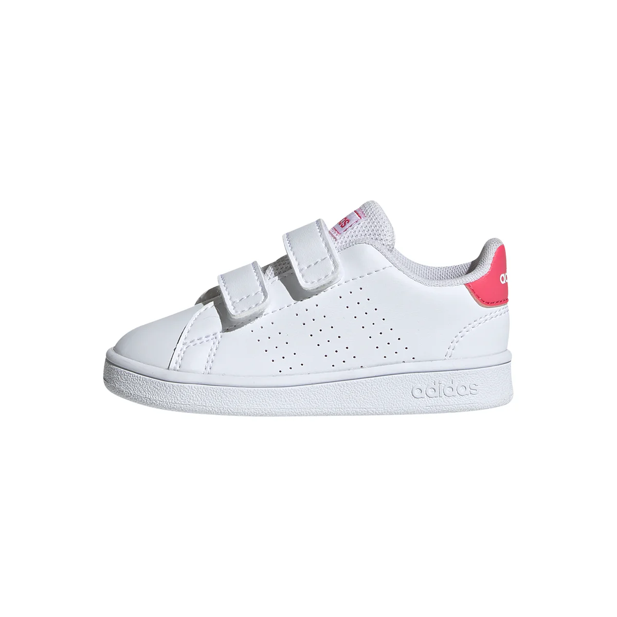 Sneakers primi passi bianche da bambina con strisce traforate adidas Advantage I - Image 5