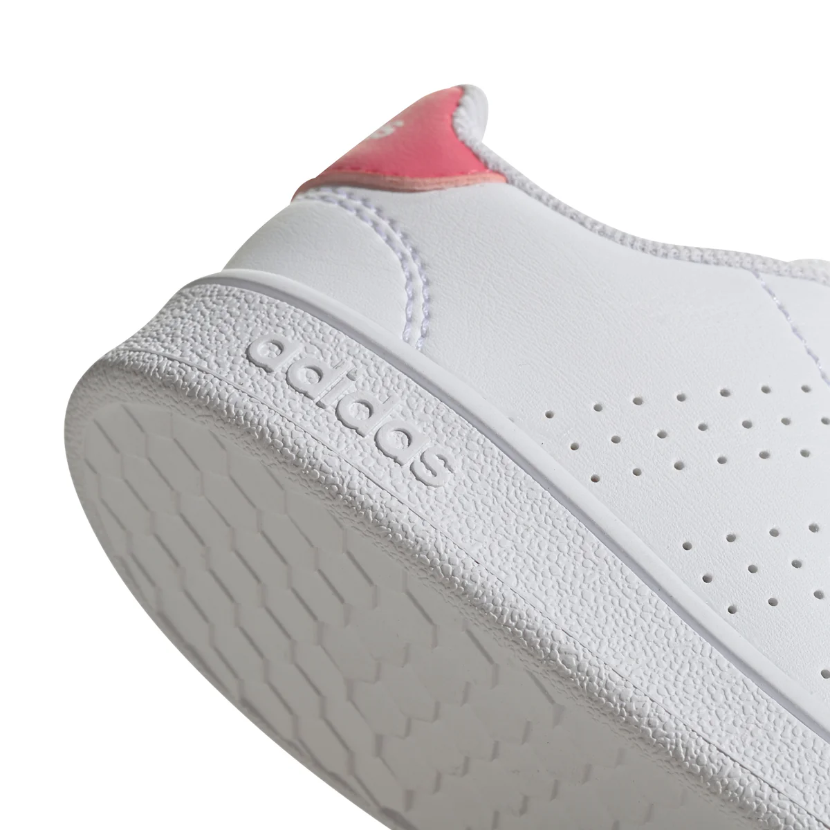 Sneakers primi passi bianche da bambina con strisce traforate adidas Advantage I - Image 7