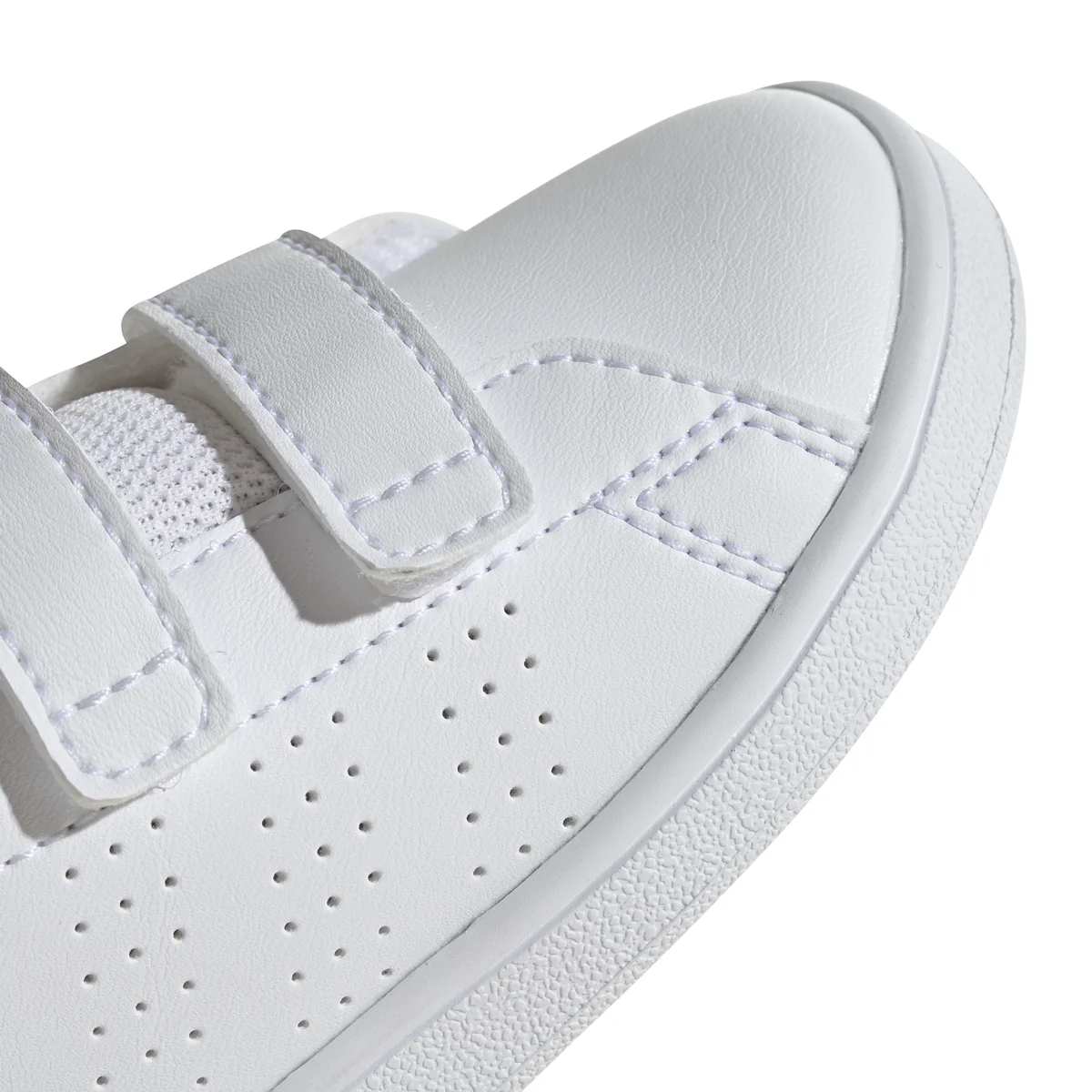 Sneakers primi passi bianche da bambina con strisce traforate adidas Advantage I - Image 8