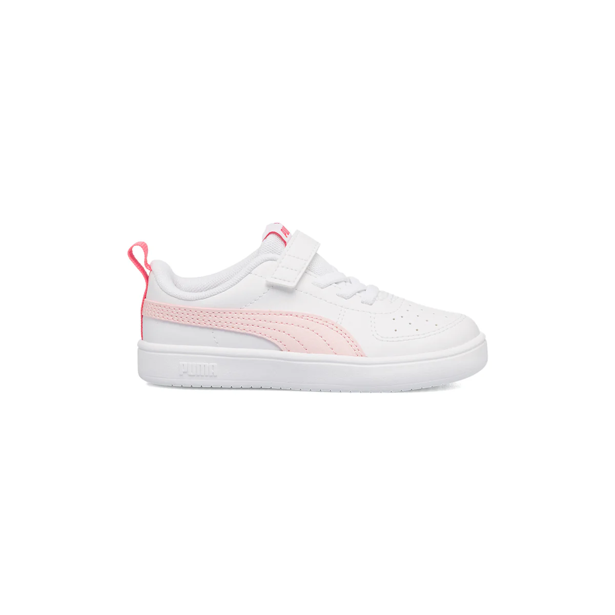 Sneakers primi passi bianche da bambina con striscia a contrasto Puma Rickie AC Inf