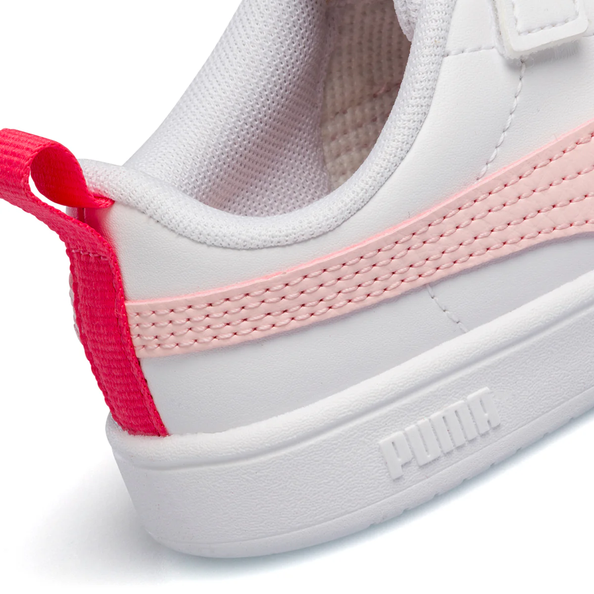 Sneakers primi passi bianche da bambina con striscia a contrasto Puma Rickie AC Inf - Image 7