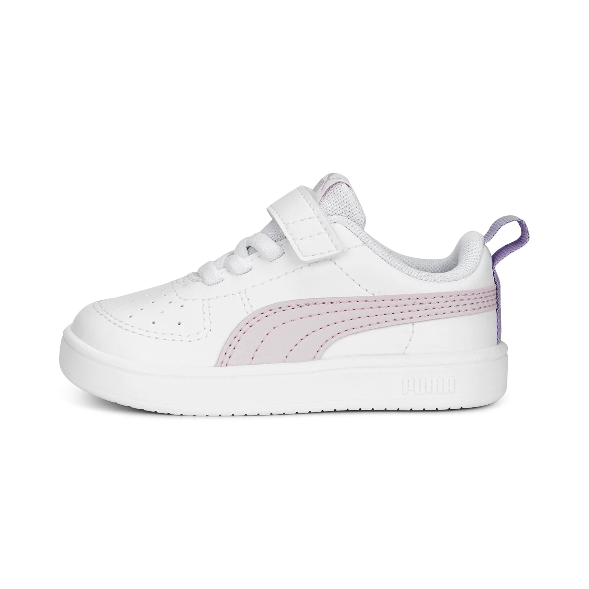 Sneakers primi passi bianche da bambina con striscia a contrasto Puma Rickie AC Inf