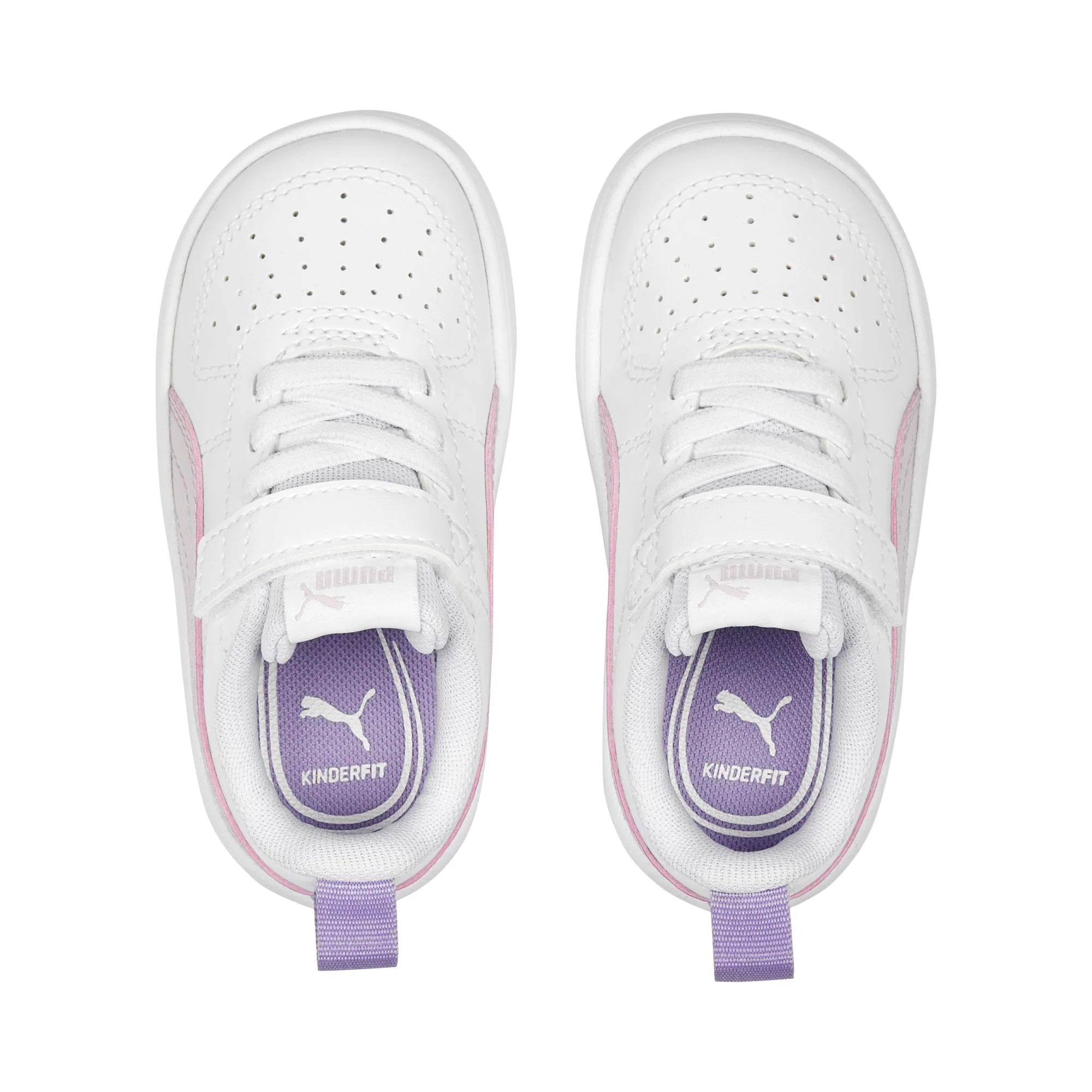 Sneakers primi passi bianche da bambina con striscia a contrasto Puma Rickie AC Inf - Image 5