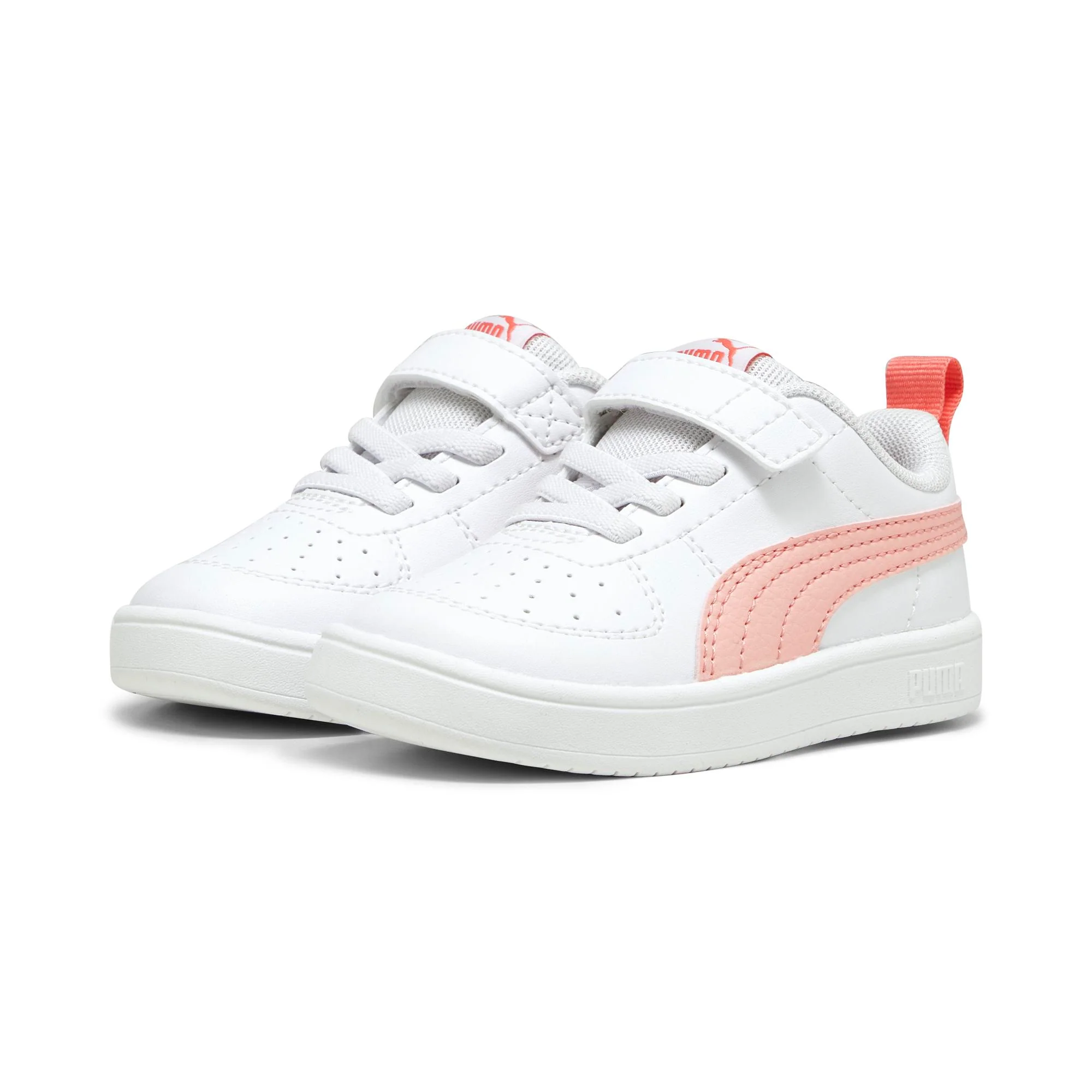 Sneakers primi passi bianche da bambina con striscia a contrasto Puma Rickie AC Inf