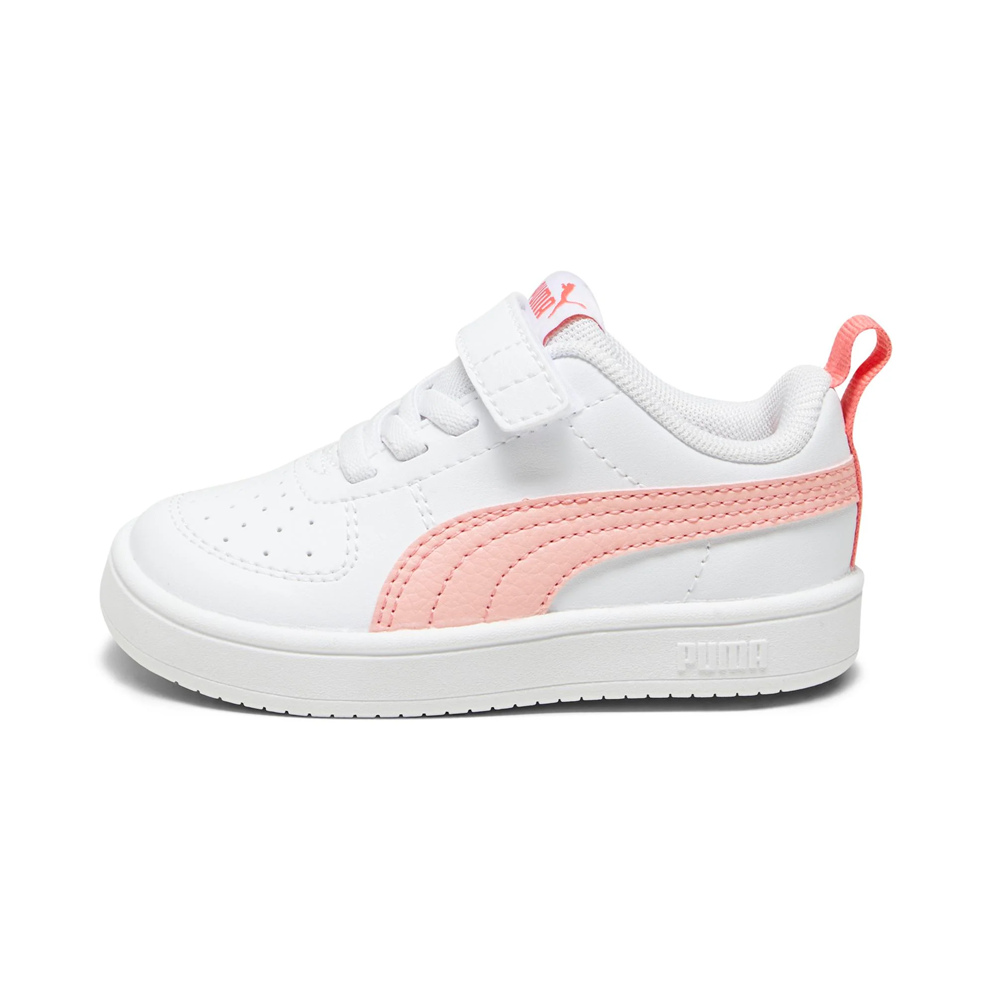 Sneakers primi passi bianche da bambina con striscia a contrasto Puma Rickie AC Inf - Image 3