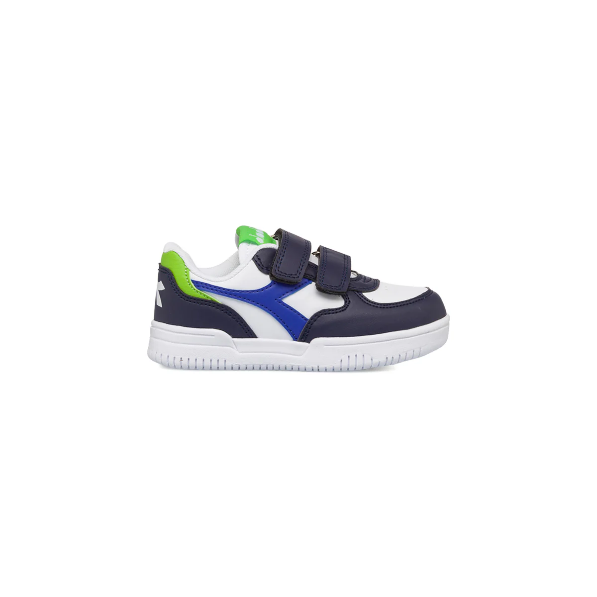 Sneakers primi passi bianche da bambino con dettagli blu Diadora Raptor Low TD