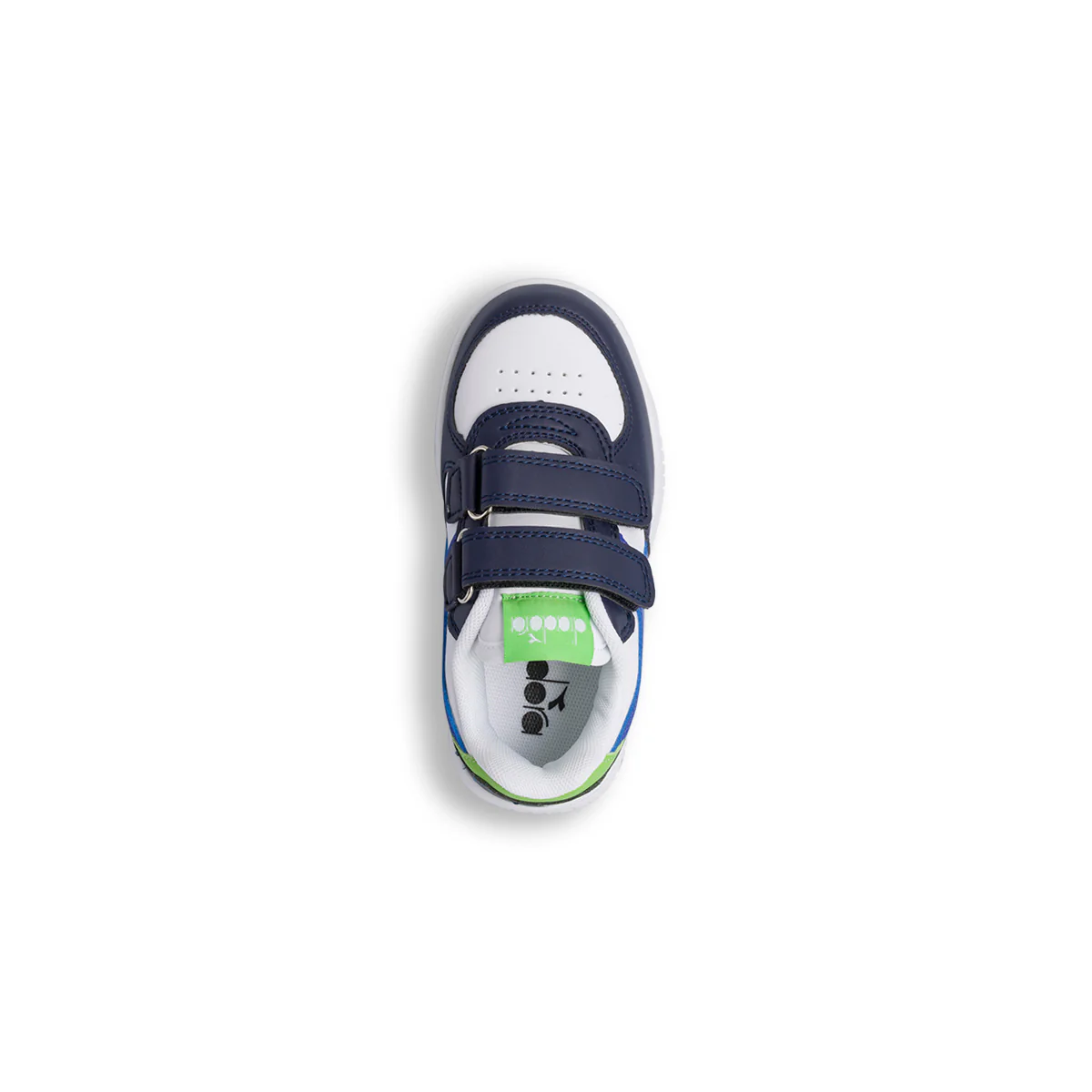 Sneakers primi passi bianche da bambino con dettagli blu Diadora Raptor Low TD - Image 7