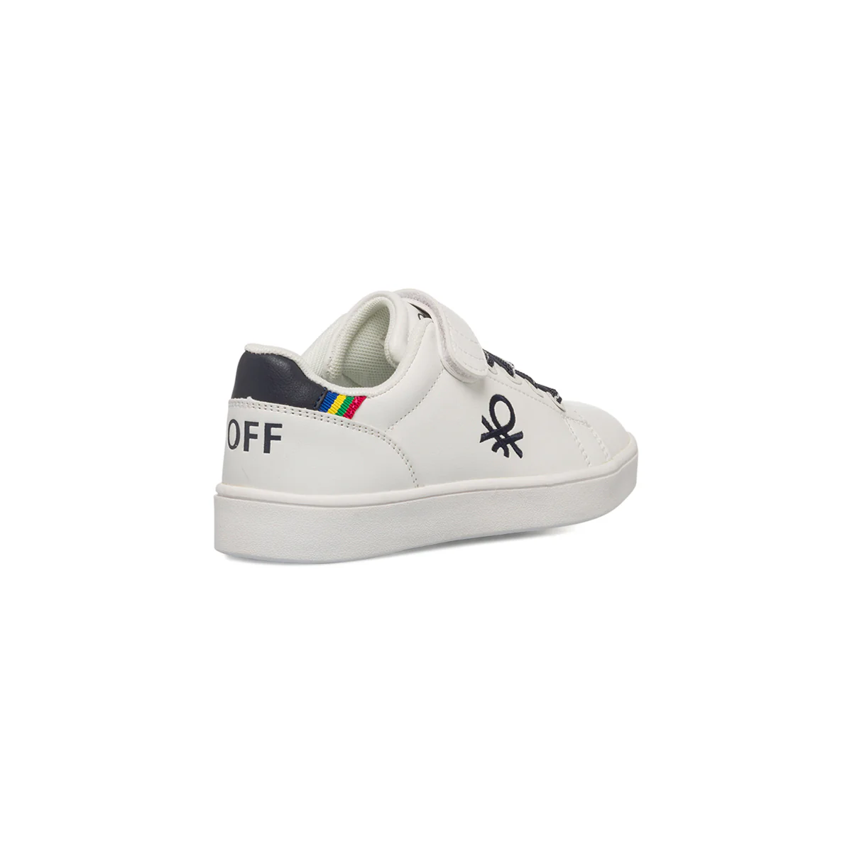 Sneakers primi passi bianche da bambino con dettagli neri Benetton Penn LTX - Image 3