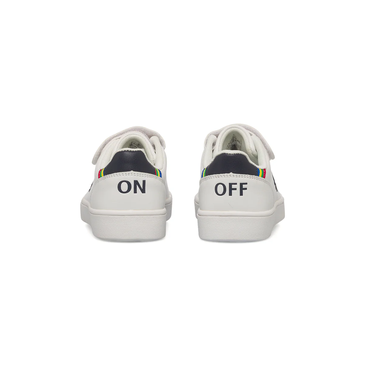 Sneakers primi passi bianche da bambino con dettagli neri Benetton Penn LTX - Image 4