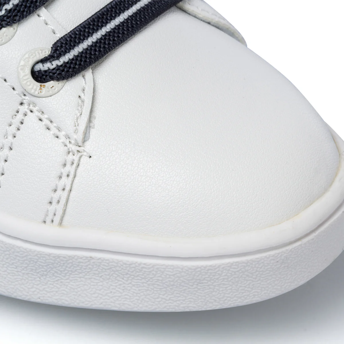 Sneakers primi passi bianche da bambino con dettagli neri Benetton Penn LTX - Image 6