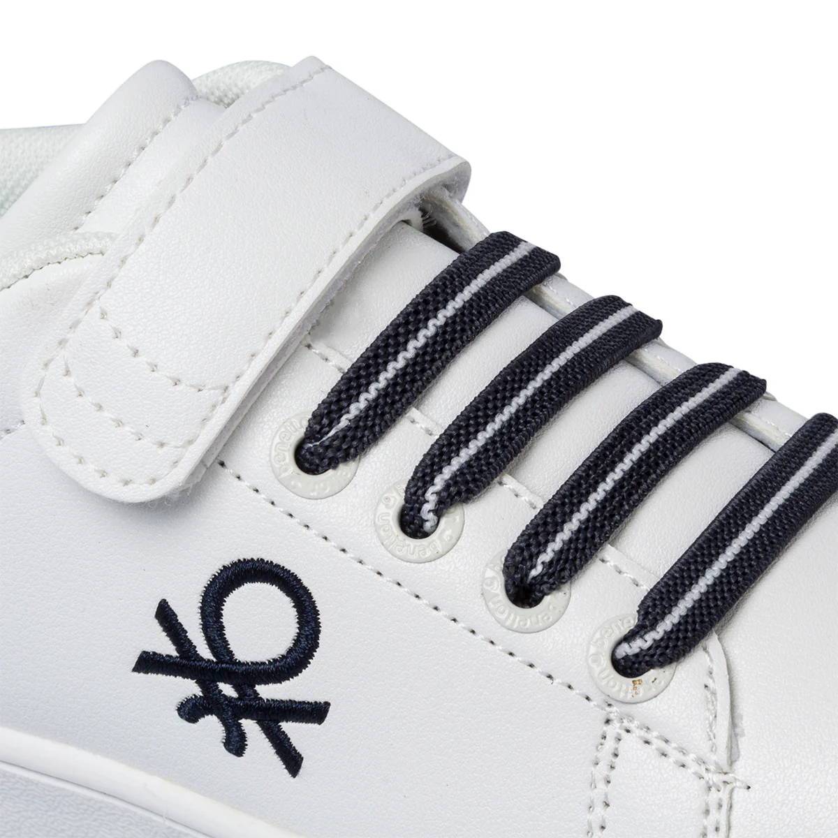 Sneakers primi passi bianche da bambino con dettagli neri Benetton Penn LTX - Image 7