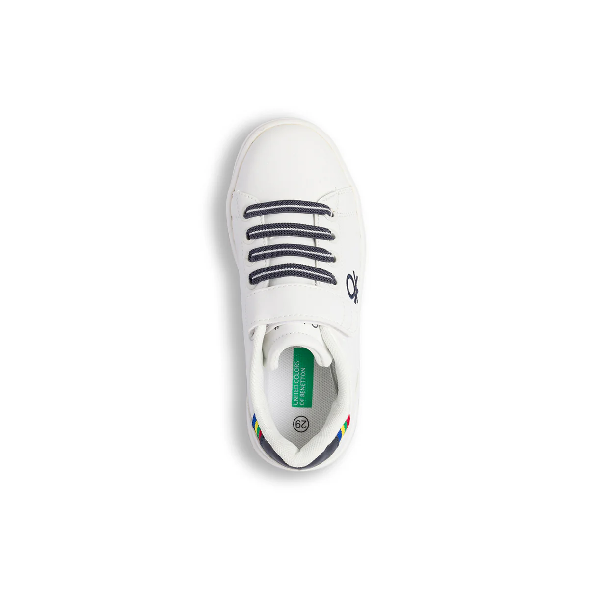 Sneakers primi passi bianche da bambino con dettagli neri Benetton Penn LTX - Image 9