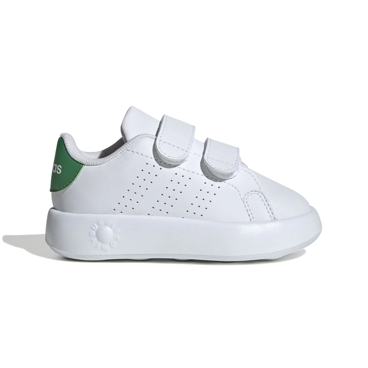 Sneakers primi passi bianche da bambino con doppio velcro adidas Advantage CF I
