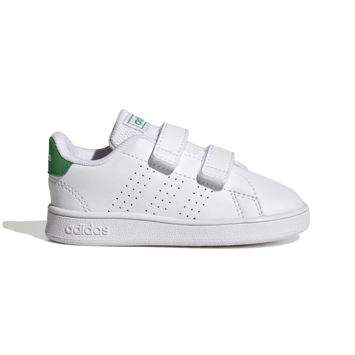 Sneakers primi passi bianche da bambino con doppio velcro adidas Advantage CF