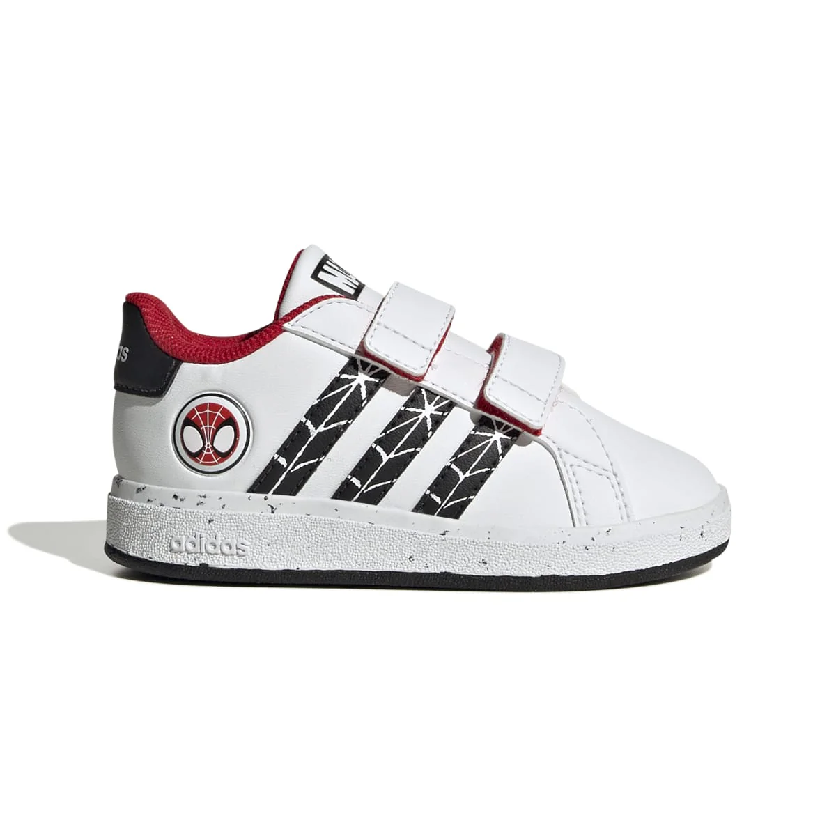 Sneakers primi passi bianche da bambino con logo Spiderman adidas Grand Court x Marvel - Image 2