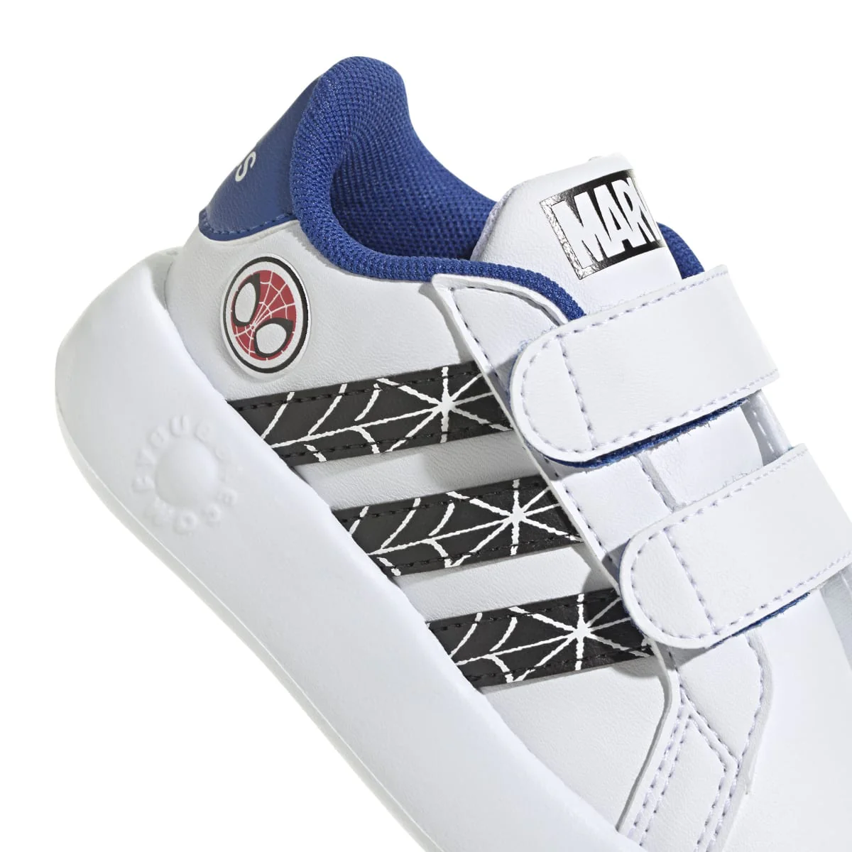 Sneakers primi passi bianche da bambino con stampa Spiderman adidas Grand Court CF I - Image 8