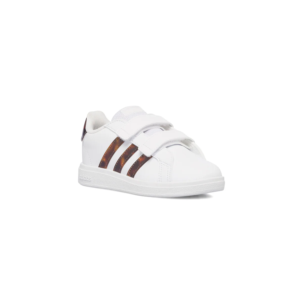 Sneakers primi passi bianche da bambino con strisce a contrasto adidas Grand Court 2.0 Cf I - Image 2