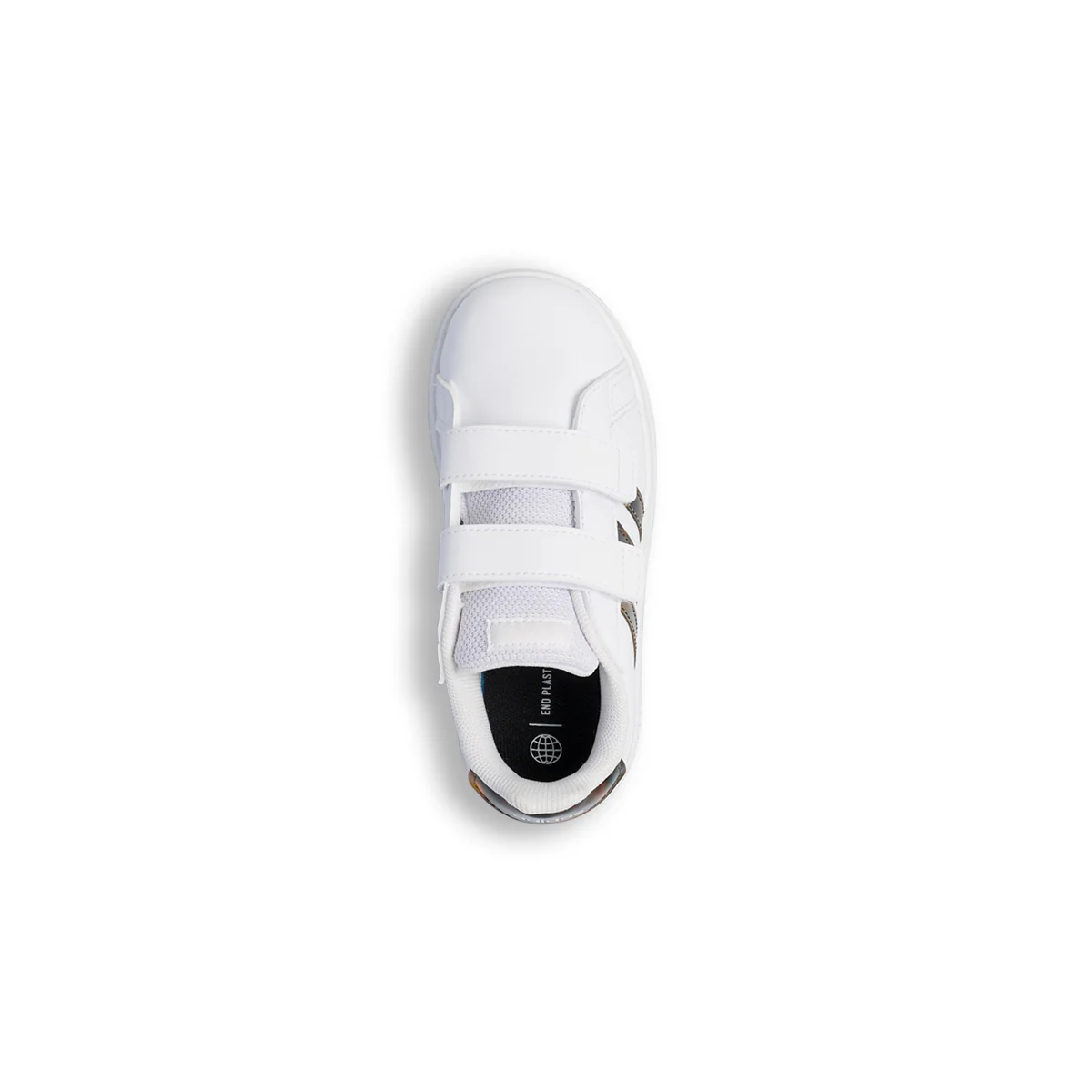 Sneakers primi passi bianche da bambino con strisce a contrasto adidas Grand Court 2.0 Cf I - Image 8