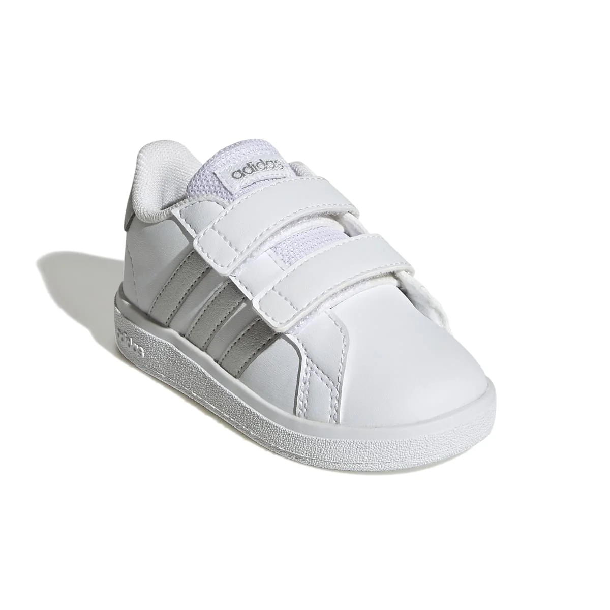 Sneakers primi passi bianche da bambino con strisce a contrasto adidas Grand Court 2.0 Cf I - Image 5