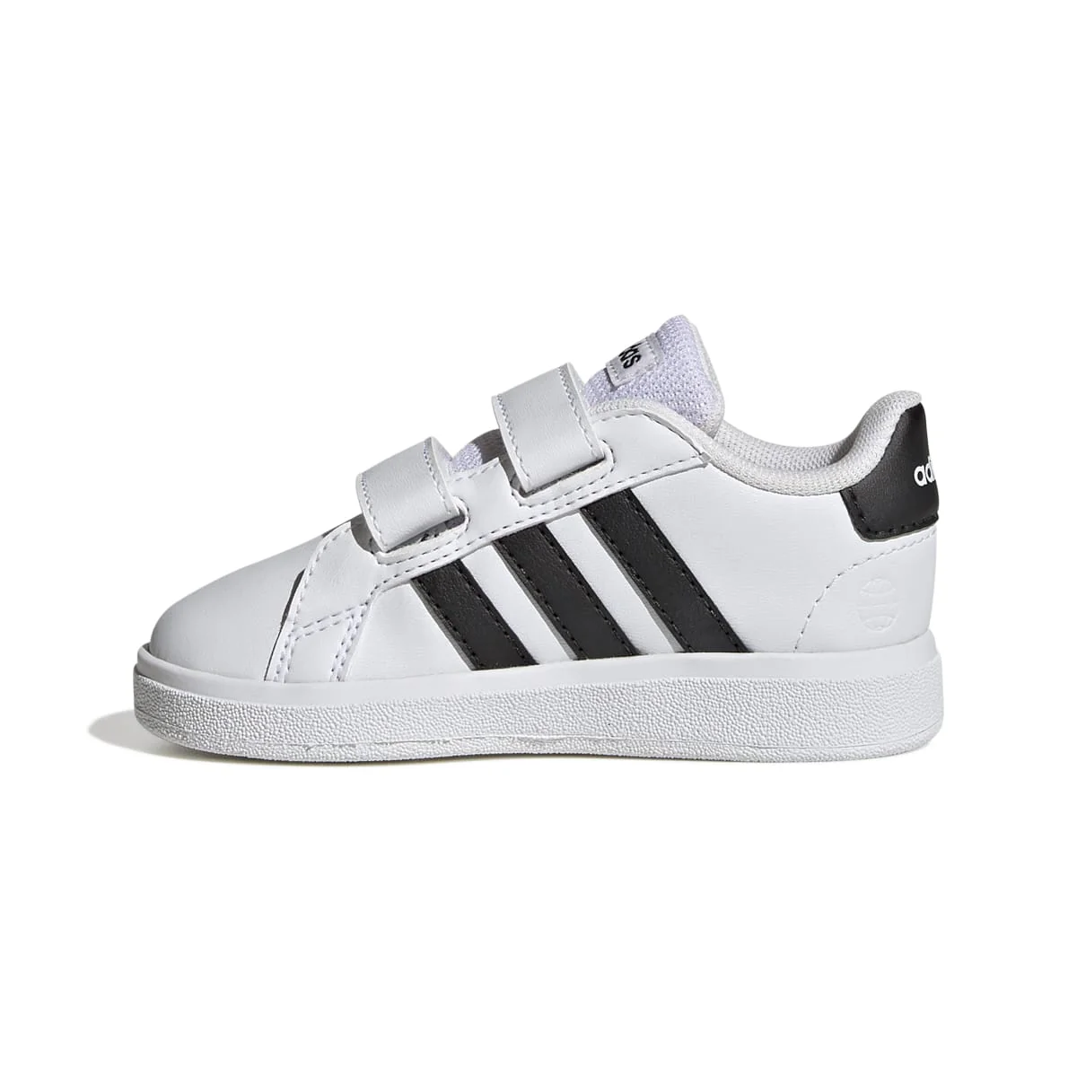 Sneakers primi passi bianche da bambino con strisce a contrasto adidas Grand Court 2.0 Cf - Image 4
