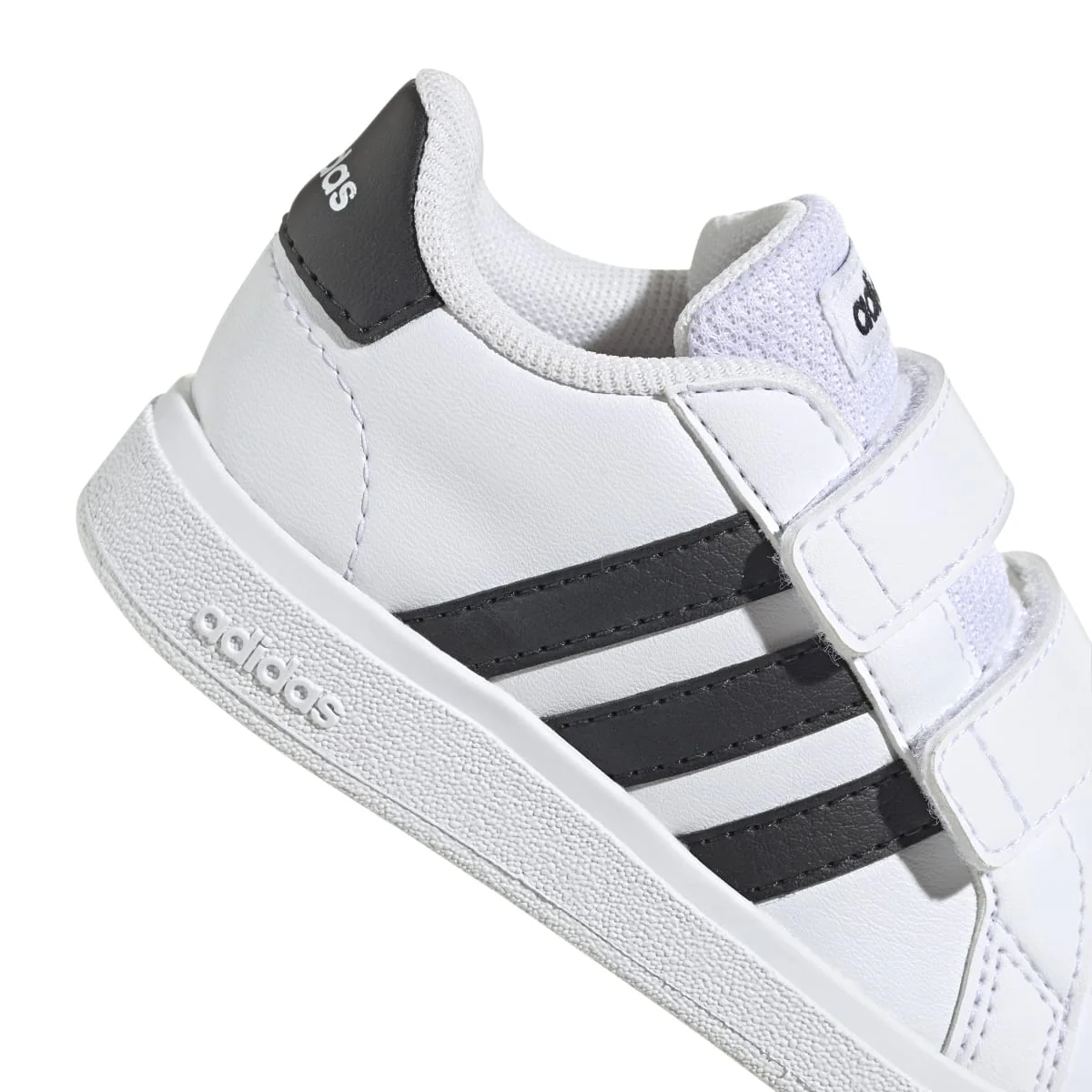 Sneakers primi passi bianche da bambino con strisce a contrasto adidas Grand Court 2.0 Cf - Image 7