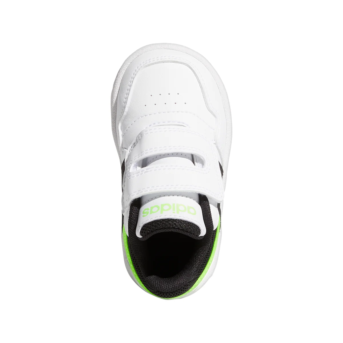 Sneakers primi passi bianche da bambino con strisce a contrasto adidas Hoops 3.0 - Image 3