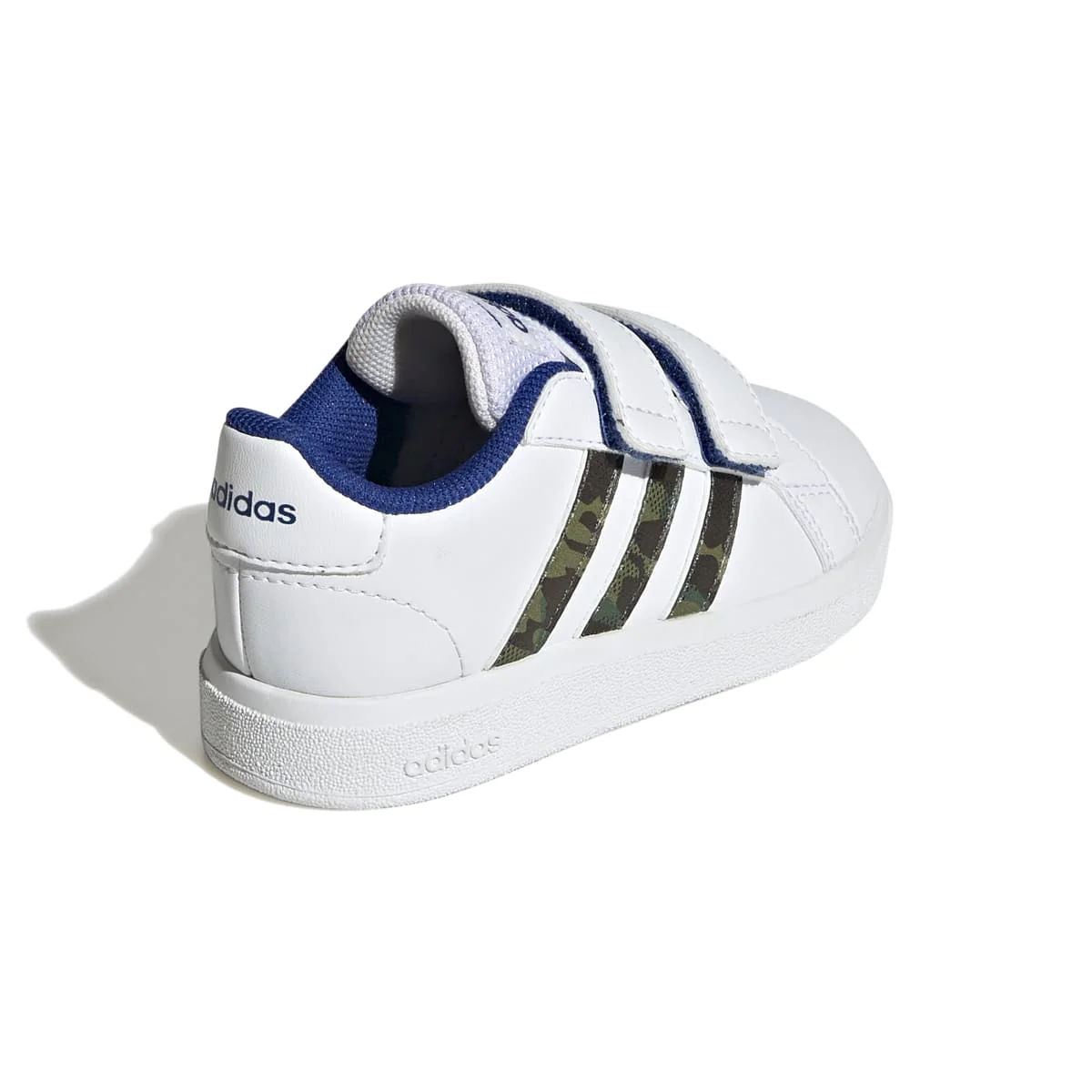Sneakers primi passi bianche da bambino con strisce camouflage adidas Grand Court 2.0 Cf I - Image 6