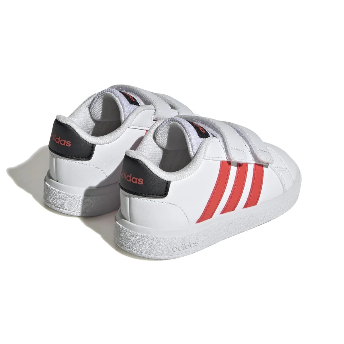 Sneakers primi passi bianche da bambino con strisce laterali rosse adidas Grand Court 2.0 CF - Image 6
