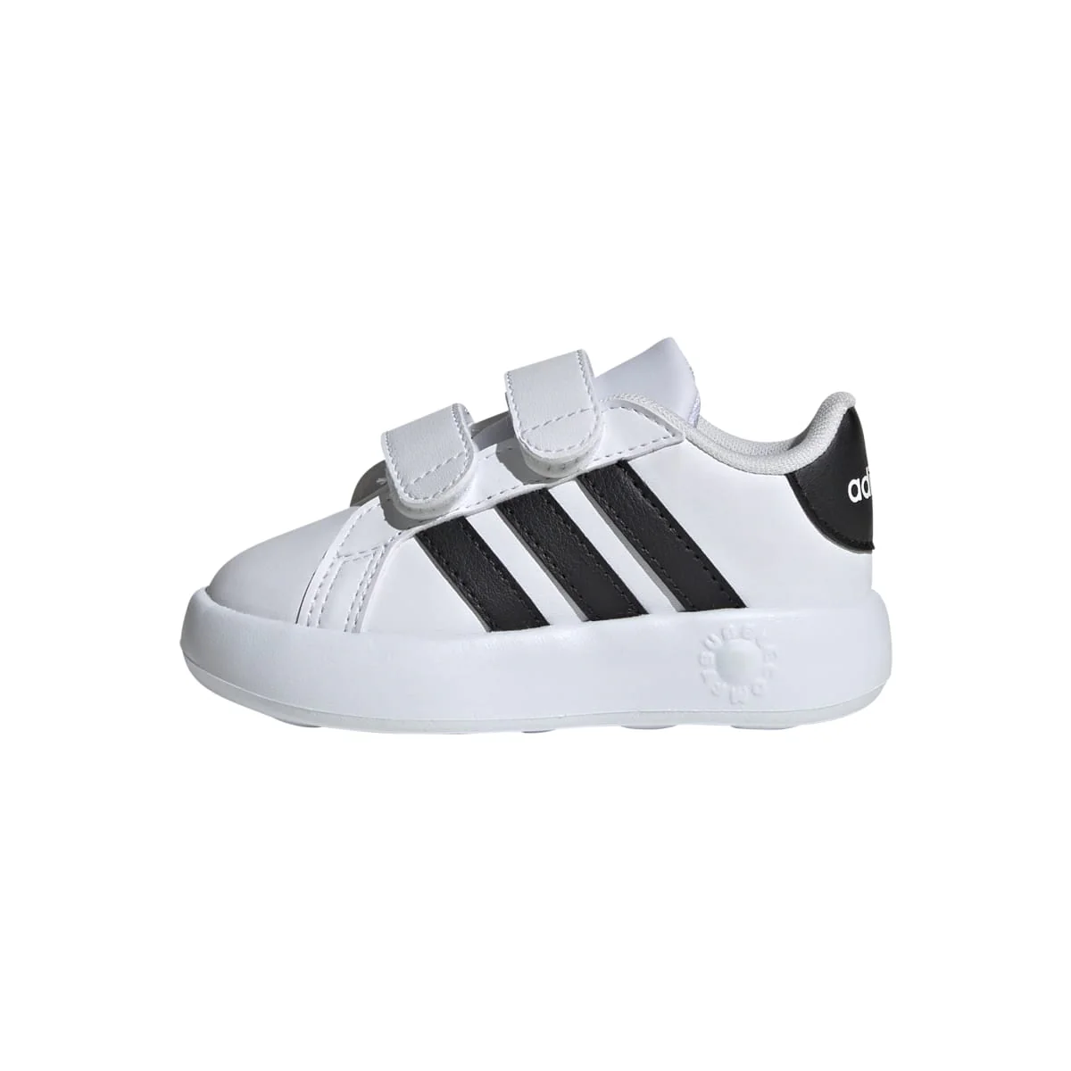 Sneakers primi passi bianche da bambino con strisce nere adidas Grand Court 2.0 CF I - Image 2