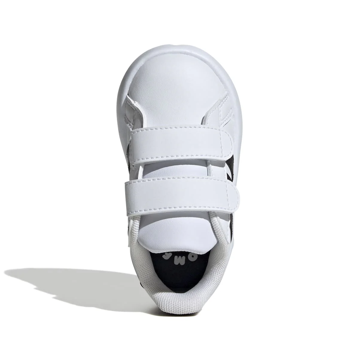 Sneakers primi passi bianche da bambino con strisce nere adidas Grand Court 2.0 CF I - Image 3