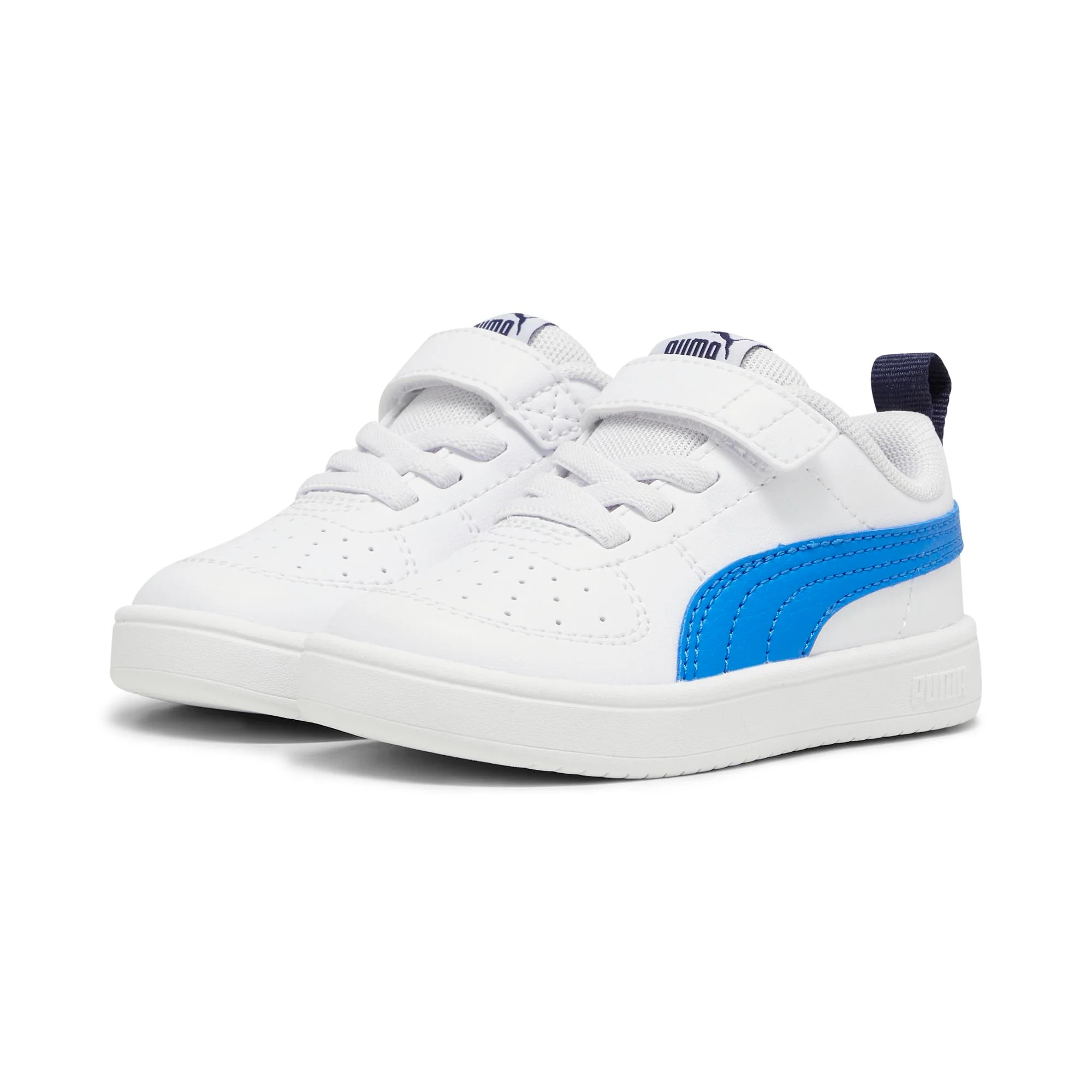 Sneakers primi passi bianche da bambino con striscia a contrasto Puma Rickie AC Inf