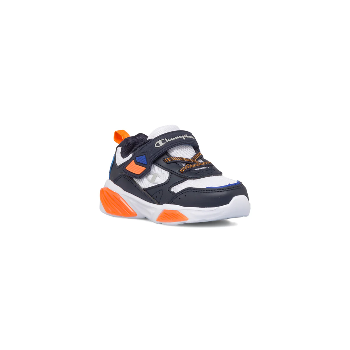 Sneakers primi passi bianche e blu da bambino con luci nella suola Champion Wave PS - Image 2