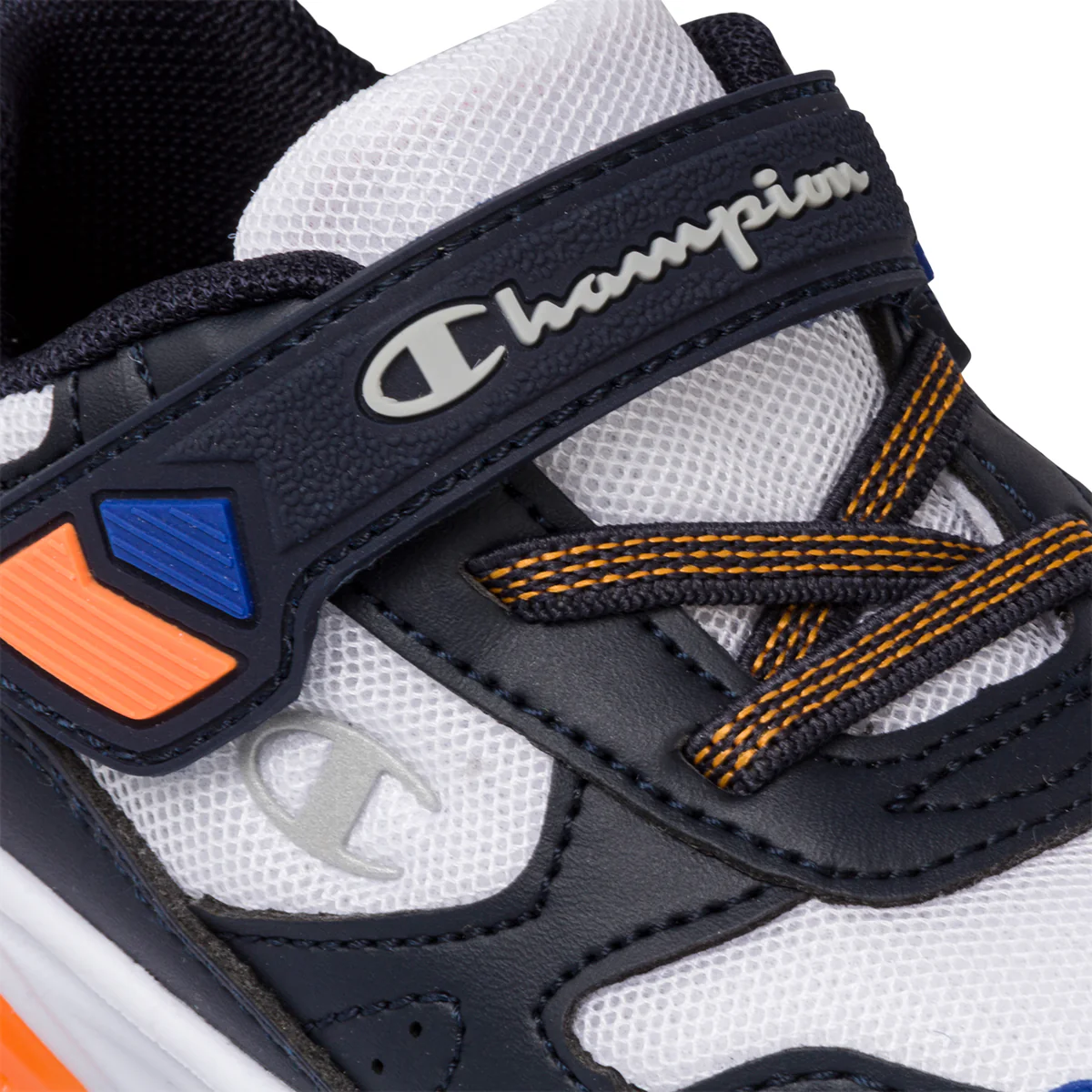 Sneakers primi passi bianche e blu da bambino con luci nella suola Champion Wave PS - Image 6