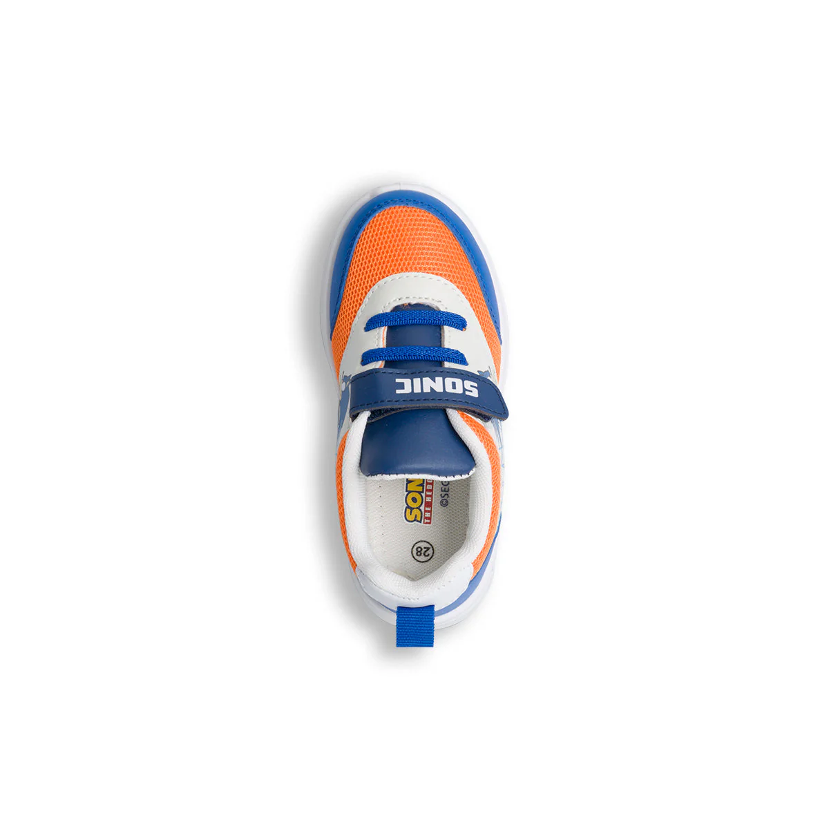 Sneakers primi passi bianche e blu da bambino con luci nella suola e stampa Sonic - Image 7