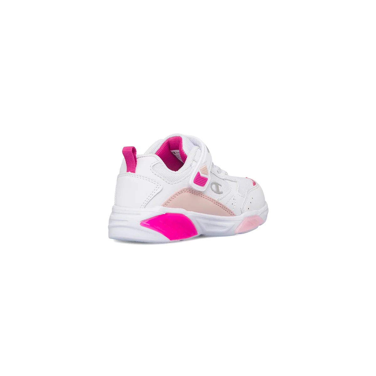 Sneakers primi passi bianche e fucsia da bambina con luci nella suola Champion Wave PS - Image 3
