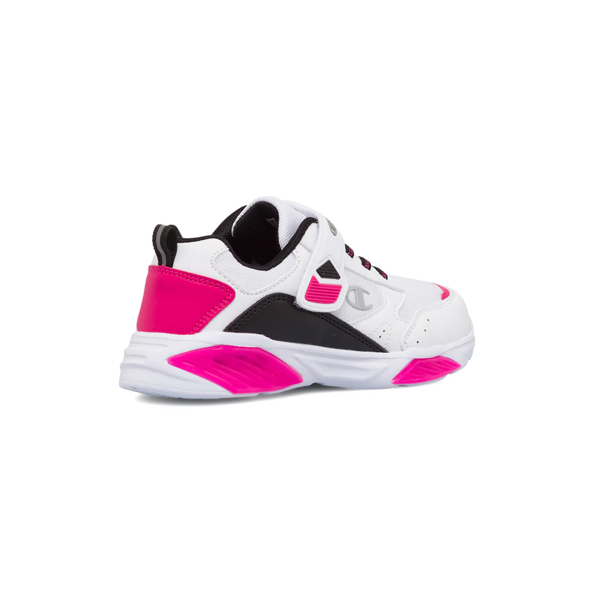 Sneakers bianche e nere da bambina con luci nella suola Champion Wave B PS - Image 3