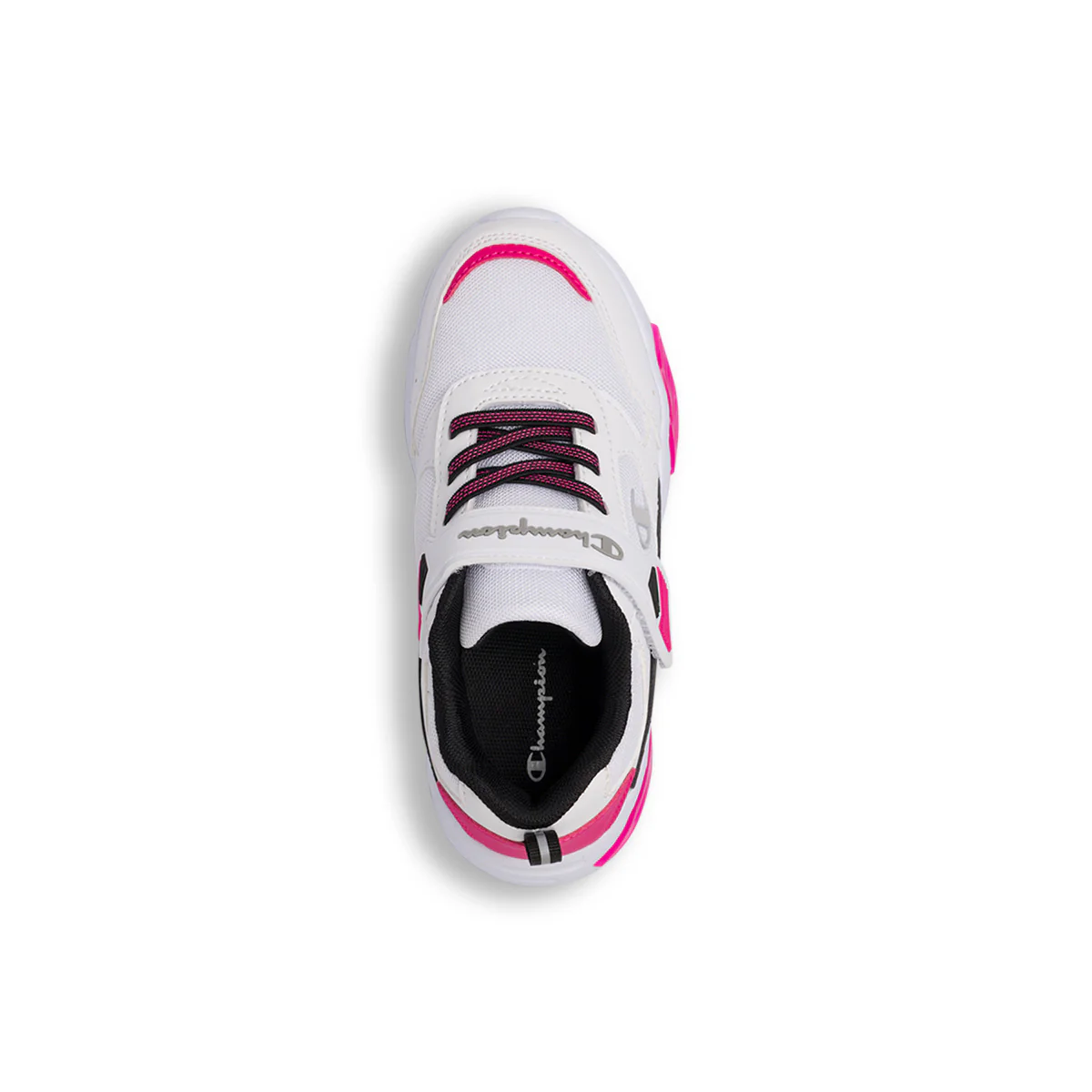 Sneakers bianche e nere da bambina con luci nella suola Champion Wave B PS - Image 4