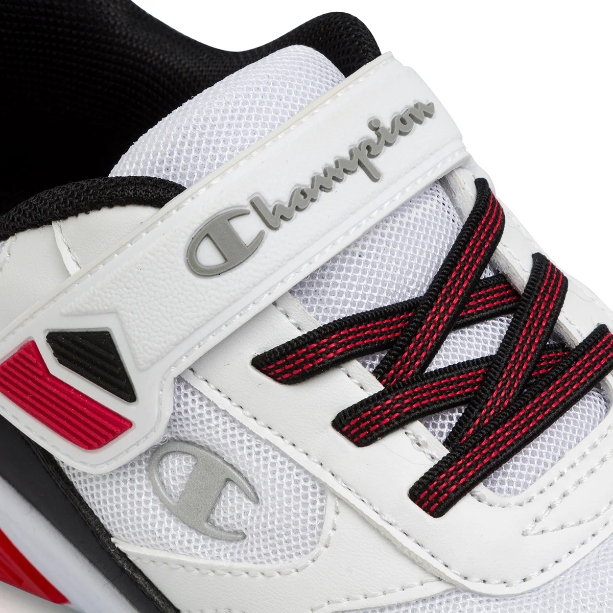 Sneakers bianche e nere da ragazzo con luci nella suola Champion Wave B PS - Image 6